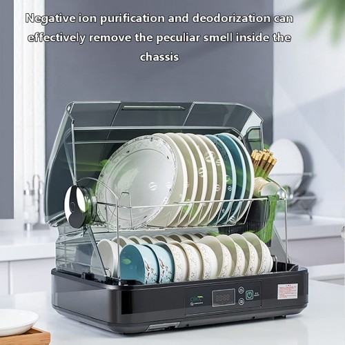 MNSRRN Home Desktop Plats Désinfection Cabinet 45L Séchage de la Cuisine Cabinet de la Cuisine en Acier Inoxydable de vidange de la Machine de désinfection 350W