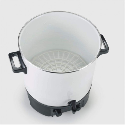 SEVERIN Machine de conservation avec régulateur de température en continu et fonction minuterie cuiseur à vin chaud avec robinet pour jusqu'à 14 bocaux de 1 litre blanc noir EA 3655