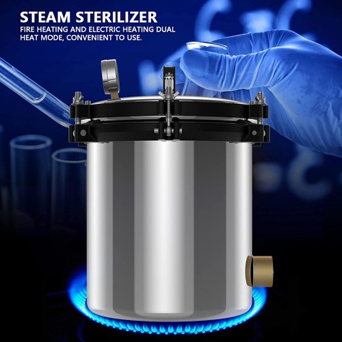Stérilisateur à vapeur stérilisateurs autoclaves 0.145-0.165MPa Chauffage électrique à double mode de chauffage pour la stérilisation