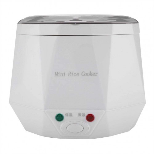 Cuiseur à riz électrique cuiseur vapeur 24 V 140 W 1,3 L pour la cuisson du riz de la bouillie des œufs nutritifs et des plats chauffantsblanc