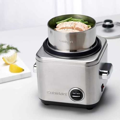 Cuisinart CRC800E Cook & Steam cuiseur à riz compact et cuiseur à vapeur acier inoxydable brossé capacité de 800g