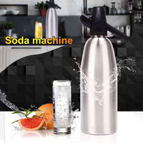 Anwangda Siphon à soda 1000 ml Machine à eau pétillante Bouteille Seltzer portable pour mojitos arroseurs de vin boissons jus de fruits machine à siphon rouge