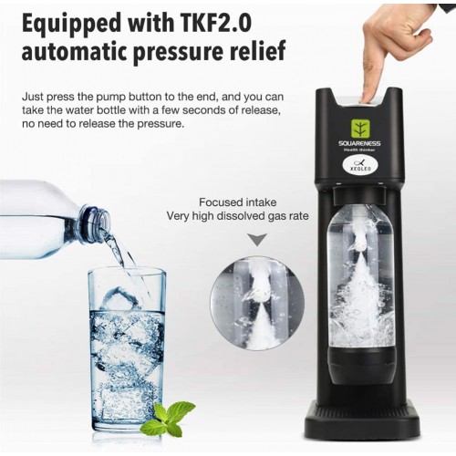 AWANG Machine à soda pétillante avec bouteille réutilisable machine à boissons gazeuses gazeuses gazéifiées gazéifier l'eau potable soda avec cylindre de CO2 universel blanc