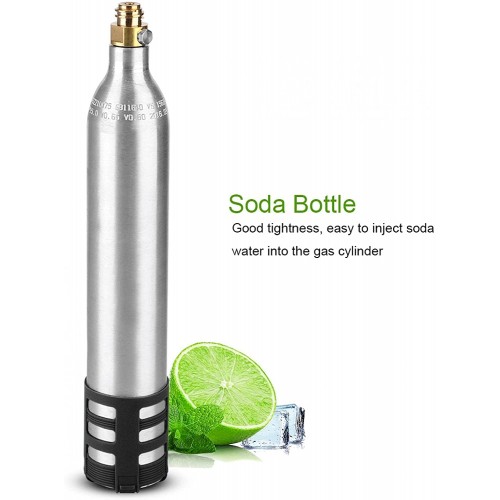 Machine à eau pétillante,bouteille de carbonateur de soude de rechange réutilisable réutilisable de cylindre de CO2 de 0,6 L pour toutes les machines à soda,faire de l'eau pétillante faite maison2#