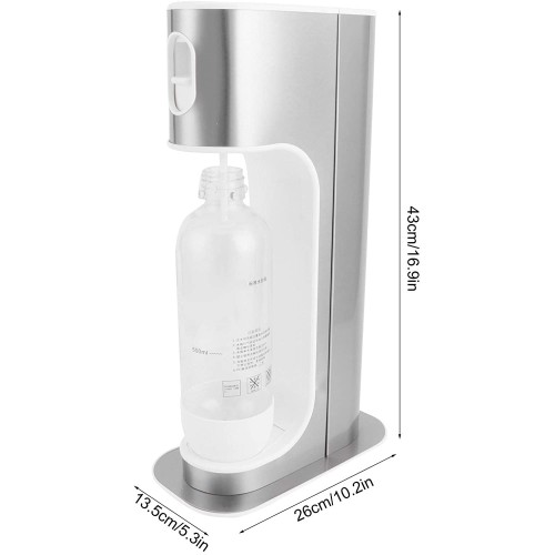 Machine à soda Machine à eau gazeuse à bulles portable Machine à boissons à l'eau pétillante manuelle pour usage commercial à domicile