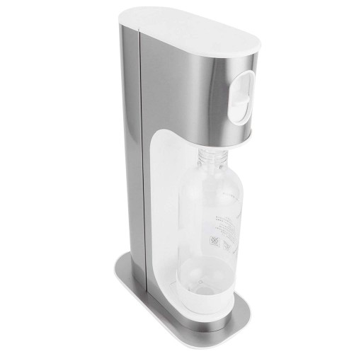minifinker Machine à Eau Pétillante Machine à Soda Portable avec Boîte de Réception d'eau Détachable Pétillant en Un Clic Système de Boisson Usage Domestique Blanc