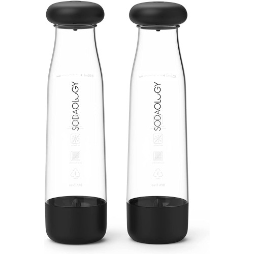 Sodaology Machine à eau avec 2 bouteilles de gazéification amovibles