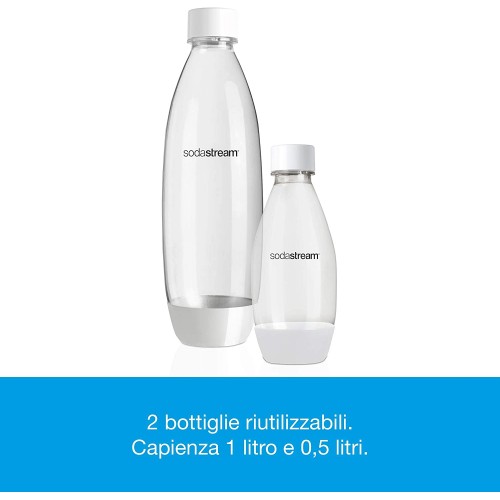 Sodastream Gaseur D'Acqua Spirit Mega Pack White 2 bouteilles et 1 cylindre inclus