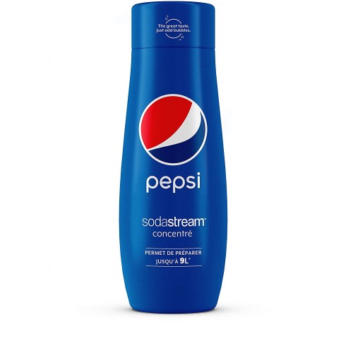 sodastream Pack Machine à Eau Pétillante et Soda 2 en 1 Duo Concentré Pepsi – 100% du Goût Original – avec Bouchon Doseur – 440 ML