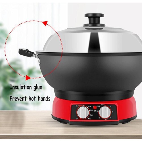 Cuisinière électrique commerciale wok électrique multifonctions cuisinière électrique ménagère cuisson de cuisson pot tout-en-un pot électrique petits appareils ménagers cuisinière électrique an