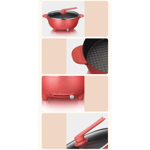 FENXIXI Casserole électrique ménage chaudière à feu électrique enfichable grande capacité multifonction tout-en-un cuisinière wok cuisinière électrique