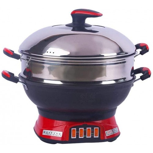 LITINGT Pot Chauffant électrique Poêle électrique multifonctionnelle pour la Maison Wok en Fonte Le Pot Chaud électrique Peut être utilisé dans Les Restaurants de Cuisine la Cuisine gastronomique