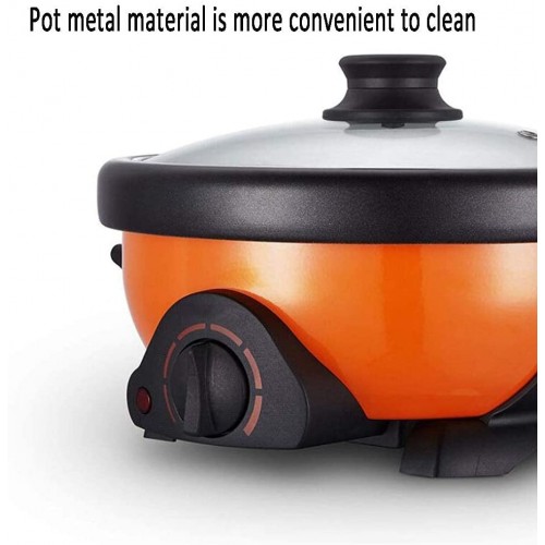 LITINGT Pot Chauffant électrique Pot Chaud électrique pour la Maison Poêle antiadhésive multifonctionnelle Mini poêle électrique Split Wok électrique d'une capacité de 2,5 litres pouvant être utilis