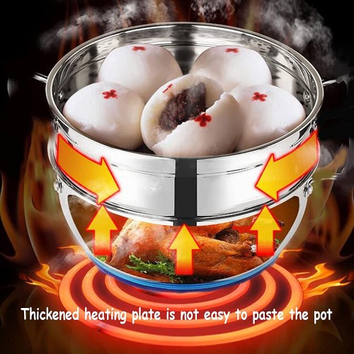 Pot de pot en acier inoxydable multifonctionnel pot électrique wok électrique à la cage épaissi pot de cuisson chaude chaude de grande capacité ménagère cuisson de cuisson de pot tout-en-un pot
