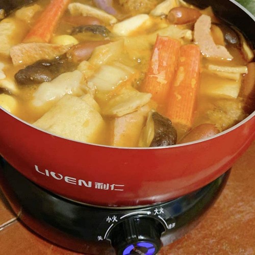 Sac de pique-nique Wok électrique Plateau à fondue électrique moderne Hot Pot multi fonction fumée domestique Hot Pot Fried cuisine de