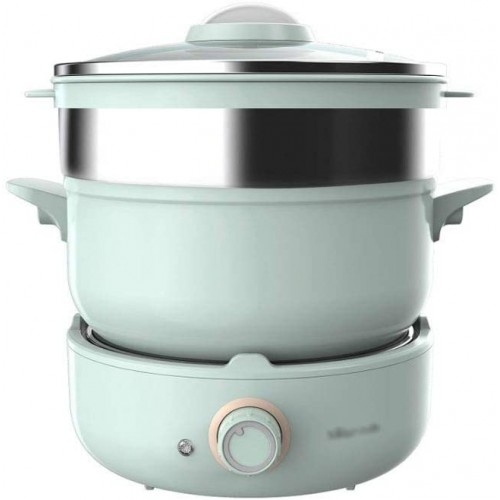 XJJZS Hot Pot électrique Multi-Fonction à Vapeur électrique Pot Dortoir étudiant Pot électrique Cuisinière électrique de Split Ménage Petit Wok Size : 242mmx212mmx65mm