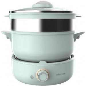 XXDTG Hot Pot électrique Multi-Fonction à Vapeur électrique Pot Dortoir étudiant Pot électrique Cuisinière électrique de Split Ménage Petit Wok Size : L