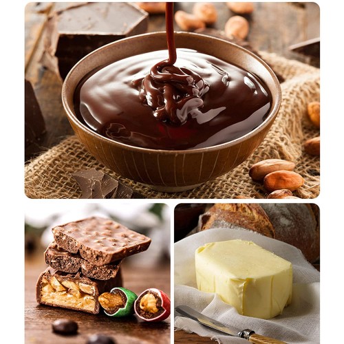 CHUANGRUN Fondoir À Chocolat Tempéreuse Électrique À Fromage Fondoir À Chocolat Commercia avec 2 Cuves pour Chocolat Beurre Fromage Crème Bonbons Lait