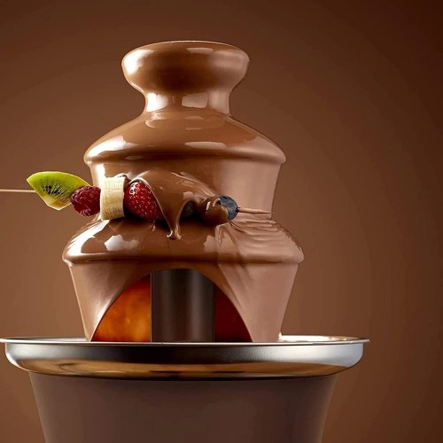 Fontaine À Fondue Au Chocolat À 3 Étages Machine Électrique De Réchauffeur De Trempage De Choco Melts Pour Chocolat Fondu Bonbons Beurre Fromage,110v