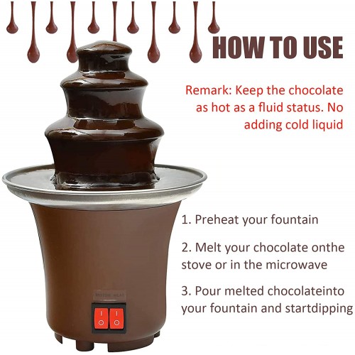 Fontaine À Fondue Au Chocolat À 3 Étages Machine Électrique De Réchauffeur De Trempage De Choco Melts Pour Chocolat Fondu Bonbons Beurre Fromage,110v