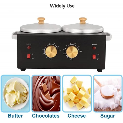 GONGXIANG Tempéreuse de Chocolat Machine de Fusion de Chocolat Électrique Professionnelle avec Pot Double Antiadhésif pour Fondue Au Chocolat et Chocolatière