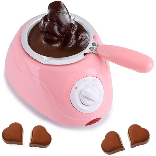 Machine à fondre le chocolat mini-pot de de chocolat ABS + acier inoxydable pour fondre de bonbons au chocolat pour faire fondre le chocolat sans eaurose
