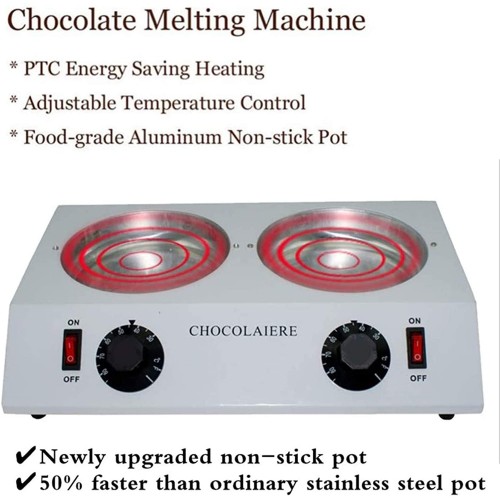 Melting Pot Électrique Au Chocolat | Tempéreuse Professionnelle De Chocolat 80W Avec Commande Manuelle | Chocolat Chauffé | Pot Double