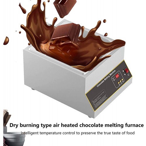 Tempéreuse À Chocolat Fondue Chocolat Fontaines Professionnelle Machine électrique Commerciale De Pot De Fusion De Chocolat De 4 Réservoirs Acier Inoxydable Capacité 6L