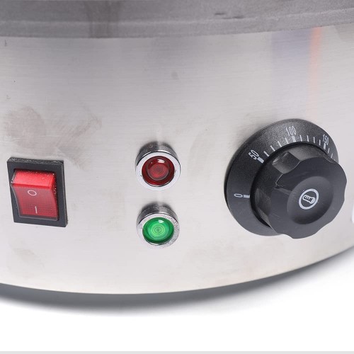 RibasuBB Machine à crêpes en acier inoxydable 220 V 2800 W Pour pancakes galettes et burritos salés Température de fonctionnement : 50-300 °C