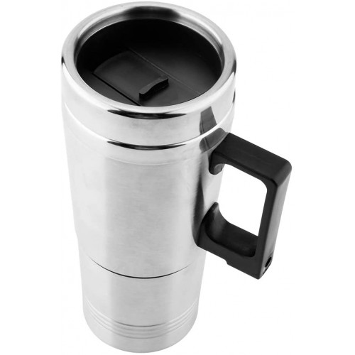 Bouilloire électrique de voiture 12V tasse de chauffage de l'eau de Thermos de thé de café tasse de chauffage électrique tasse à boire bouilloire de voyage 350ML + 150ML acier inoxydable