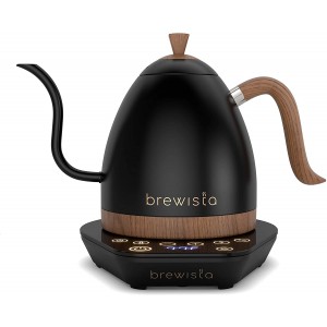 Brewista Artisan Matte Black | Bouilloire électrique | Bec col de cygne | Régulation température | Slow Coffee Barista | 1,0 L