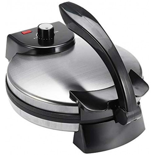 Presse à tortillas électrique machine à pain plat pour tortillas boîtier en acier inoxydable de surface de presse uniforme à revêtement antiadhésif de qualité alimentaire pour cuisine Chapati 2