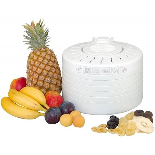 Déshydrateur Alimentaire Lyophilisateur Déshydrateur Alimentaire Machine Déshydrateur Alimentaire Fruits Secs Légumes Viande Herbes 5 Plateaux 250W Color : White