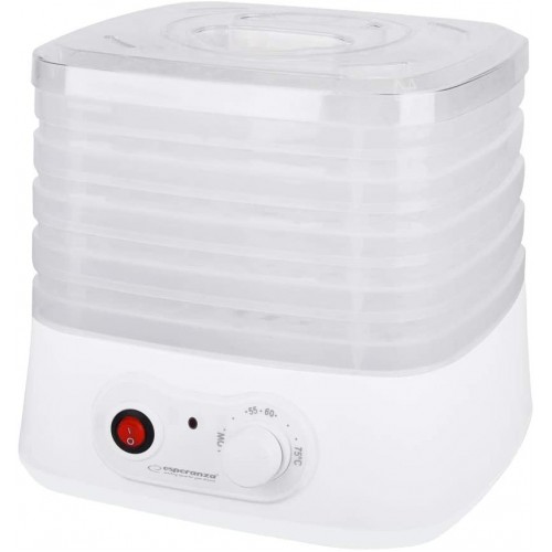 Déshydrateur automatique pour fruits légumes et herbes Sèche-linge Food Dryer 250 W 8 programmes de séchage 4 tamis transparents Ventilateur puissant