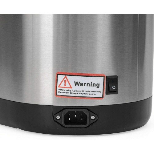 Bouilloire électrique en acier inoxydable 5,8 l Distributeur d'eau chaude Affichage du niveau d'eau Noir