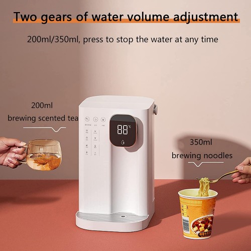Distributeur d'eau chaude instantanée 2,8 L de bureau Mini bouilloire électrique Machine à eau bouillante 3s Chauffage rapide 4 vitesses 220V Comptoir de cuisine Refroidisseur à boire