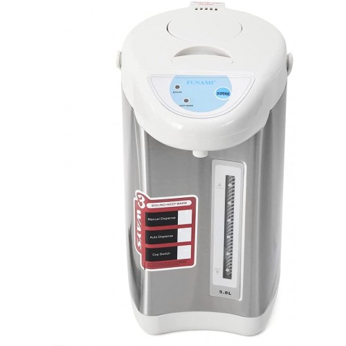 SHZICMY Distributeur d'eau électrique 750 W distributeur d'eau chaude thermos Distributeur d'eau chaude 4 L acier inoxydable plastique commande par touches gris