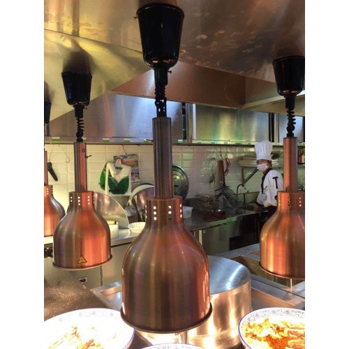 Commercial Chauffe-plats Lampe Chauffante Infrarouge Lustre Cuisine Buffet Lampe de Chauffage Alimentaire avec 250W Infrarouge Ampoule Restaurants équipement de Cuisine Télescopique
