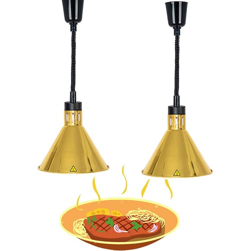 HHTX Lampe chauffante pour Aliments Chauffe-Plats de Restauration rétractables 60-180 cm plafonniers Suspendus de Restaurant pour Garder la Pizza au Steak au Chaud équipement d'isolation de bu
