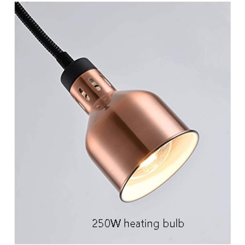 HHTX Lampe Chauffe-Plats Commerciale Lampe chauffante rétractable avec Ampoule chauffante 250 W pour Restaurant Buffet équipement de Restaurant 170 mm-220 V Paquet de 2