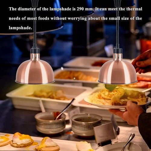 WOERD Lampe Chauffe-Plats Portable Lampe Chauffante pour Aliments Éclairage pour Chauffe-Plats avec 250W Ampoule Hauteur Réglable 60 CM à 180 CM pour Buffet De Cuisine De Restaurant