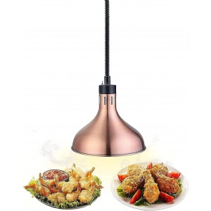 WYYAF Lampe chauffante Alimentaire 250W Chauffe-Plats Commercial Lampe chauffante Suspendue rétractable pour Buffet de Cuisine d'hôtel et Restaurant de Pizza Longueur réglable de 75 cm à 170 cm