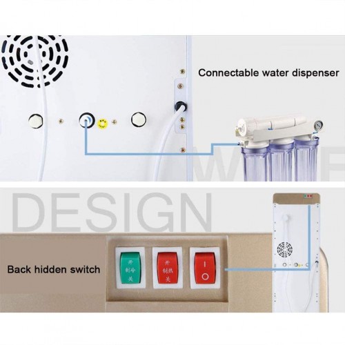 ABBD Distributeur d'eau à Chargement par Le Bas Chaud et Froid 3 réglages de température Conception de verrou de sécurité pour Enfants Parfait pour la Maison et Le Bureau Doré-B