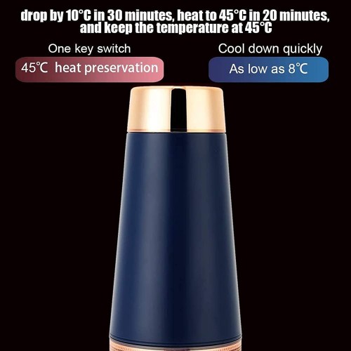 Coupe de chauffage et de refroidissement portable USB tasse de chauffage à température constante tasse de refroidissement rapide tasse de chauffage de tasse de refroidissement 2 en 1,White