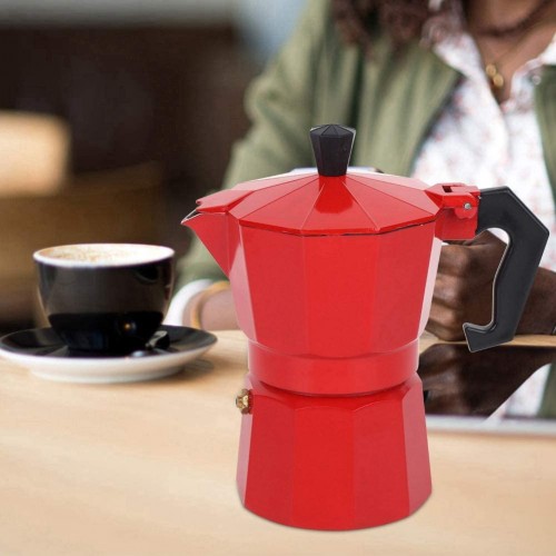 IDWT Machine à café cafetière Durable Robuste pour Les Amateurs de café Cadeau pour la Maison pour Le Bureau pour Faire du caféRed