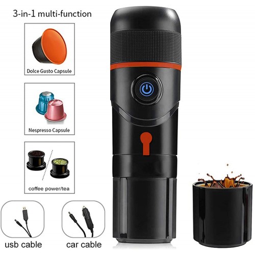 Machine à café cafetière de randonnée Alimentation USB Petites cafetières Machine à café portable de pour les amateurs de café pour la cuisine familiale