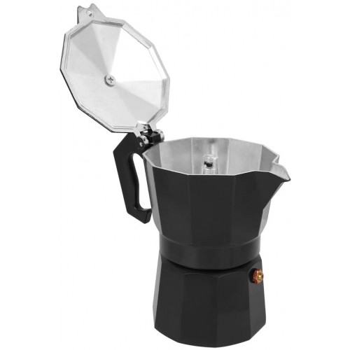 Machine à Café en Aluminium D'une Capacité de 300 Ml 6 Tasses Accessoires de Pot Moka pour un Usage Domestique au Bureaunoir