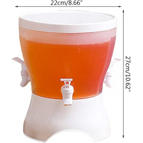 xiuginFU Bouilloire à fruits de grande capacité 5 L avec robinet en plastique pour réfrigérateur Distributeur de boissons avec robinet en plastique pour réfrigérateur