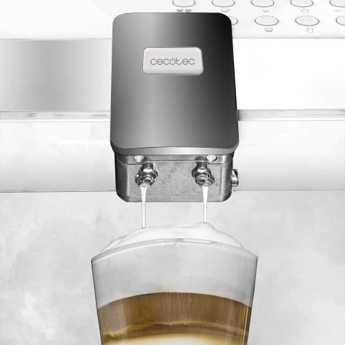 Cecotec Machine à café Méga-Automatique Power Matic-ccino 7000 Touch Série Bianca. Technologie avec 19 bars de pression Télécommandes Digitales 6 Modes Prépare des Cappuccinos 1400W.