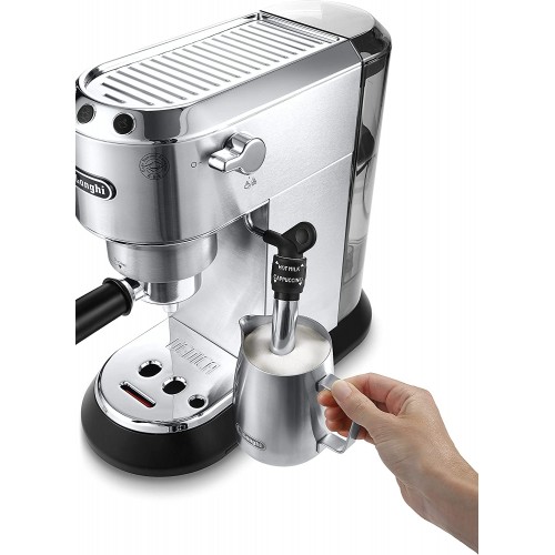 De'Longhi Dedica Style Machine expresso pour préparer des boissons café et lactées EC685M Acier Chromé